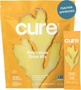 Cure Hydration, 124; Plant- Based Electrolyte Drink Mix 124; No Advanced Sugar, 124; FSA- HSA, 124; Dehidration Relief Powder Made with Covine Water, 124; Non-GMO, 124; Vegán, 124; Pouch of 14 Packet - Ginger Turmeric