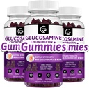 Glucosamin Chondroitin Gumies MSM & Elderberry - Extra Strength Mobility & Rugalmassági támogatás, antioxidáns immunkiegészítés felnőttek, férfiak és nők számára - 60 Chondroitin Gumies (3 csomag)