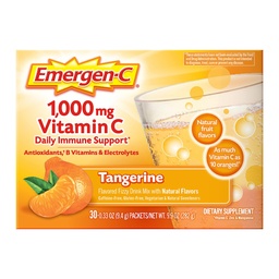 Emergen- C 1000mg C-vitamin Immuntámogatás Por Tangerine 30CT magában foglalja a cink, mangán, 7 B Vitaminok és elektrolitok vissza az iskolába Essentials