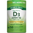Nature 's Truth Vitamin D3 2000 NE Softgels for Republications 124; 150 Gróf) 124; High Potency Affairs 124; Non-GMO and Gluten Free Supplement