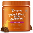 Zesty Paws Omega 3 Halolaj kutyáknak - Zesty Paw kutya vitaminok és kiegészítők Hip, Joint & Skin, Bacon (90 sajt)