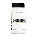 NutraBio L- Arginine Supplement, 750mg - Nitric Oxide Precistor, Támogatja Blood Flow, Érrendszeri egészség, és izomnövekedés - L Arginine kiegészítők férfiak és nők részére - 120 kapszula