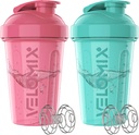 VELOMIX -2 Package-20 oz Protein Shaker palackok proteinkeverékekhez - 2x Wire Whisk Whisk