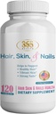 365 Gesundheit Haut, Nägel & Haar, Fortgeschrittene Formel, 120 Tabletten - Unterstützt Kollagen für Haar, Nagel und Haut Gesundheit - Bietet Zink, Vitamin C & Non GMO, Vegan, Gluten & Dairy Free - 120 Servierungen