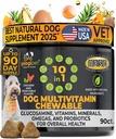 Googipet Premium 10 in 1 Dog Vitaminok Multivitamin Chewable with Probiotics for Gut Health, Dog Vitamins and Supplements w / C-vitamin & Glucosamine for Joint Support (Csirke és Növényi Flavor)
