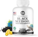 Naturobliss Black Seed Oil - 150 Softgel Capsules Skin Health (Non-GMO & Vegan) Prémium Cold- Pressed Nigella Sativa Producing Pure Black Cumin Seed Oil - 1000mg per 2 Kapszula Serving - 75 Servings
