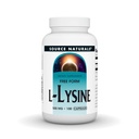 Source Naturals L- Lysine Free Form - Amino Acid Supplement Supports Energy Formation & Collagen - 100 kapszula