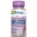 SOLARAY Milk Thistle Phytosome Articsóka, Gyermekláncfű és Gyömbér - Milk Thistle Extract Szállító 15% Silybin - Májkiegészítés - 60- nap garancia, Labor ellenőrzött - 60 Servings, 60 VegCaps
