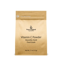 PURE EREDETI ÖSSZETEVŐK C-vitamin por, 11 oz, aszkorbinsav