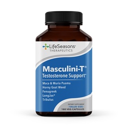 LifeSeasons Masculini- T - tesztoszteron támogató kiegészítés - Enhances Mental & Physic Aspects of Sexual and Athletic Performance - Támogatja a normál erectilis funkció - Javítja a libidó - 180 kapszula