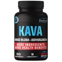 9in1 Kava Kava kapszula 5- hónapos ellátás 15: 1 kivonat alvásra, elmére és immuntámogatásra - 9 természetes gyógynövény tartalmazza Ginkgo, Ashwagandha, Graviola, Valerian & More - 150 Vegán kapszula