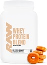 RAW Whey Protein Powder Blend, Glazed Donut (20 Servings) - Grass- Fed Mikrofiltered Protein izolátum izom növekedés és fellendülés - Pre & Post Workout Sports Nutrition Supplement for Women & Women