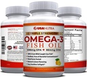 Omega 3 Halolaj kiegészítés 3600mg EPA és DHA a nők és férfiak támogatása közös, agy és szív egészség 120 Softgels, 40 napos ellátás