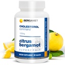 Koleszterin Parancsnokság, Citrus Bergamot Szupergyümölcs kiegészítés, 47% Bergamot polifenol frakció (BPF) szabadalmaztatott formula, Készült az USA-ban, 1 hónap, 90 kapszula