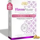 FlavonPause Hot Flash Menopauza Relief - Medically Tested - Time 124; Natural Hot Flash Relief, Night Sweats Relief, Skin Aging 124; Multi Menopauza System Relief