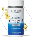 Legjobb Nest Wellness Omega3 Softgels - Fish Oil Supplement Supports Brain Health - Nutritional Support for Mothers - EPA & DHA Supplement Aids Immune System Health - 30 Softgels