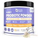 TERMÉSZET CÉLÁLLAT probiotikumok kutyáknak - Kutya probiotikumok, Plus prebiotikumok, emésztési enzimek, fiber, támogató bél, immunegészség, 6 milliárd CFU kutya probiotikum por, relieve hasmenés, laza széklet, 90 köbcenti