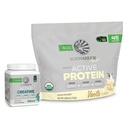 Sunwarrier Active Organic Protein Power Plant-based Vanilla Ízesített 45 Servings & Creatine Monohidrát Por 60 Servings