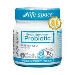 Life-Space Premium Broad Spectrum Probiotics, 32 Billion CFU & 15 Diverse Strains, Formulated for Daily Digestive Health & Immune Health, Probiotics for Women & Men, 30 Veg Capsules