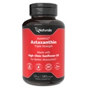 Naturalis New Zealand Astaxanthin (12mg) | Triple Strength with High-Oleic Sunflower Oil | Non-GMO, Soy & Gluten Free | 180 Softgels (6-Month Supply)