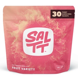 SALTT Electrolites Powder Packets, Fruit Variety Pack (30 csomag) - Magnézium, Kálium, Nátrium, Trace Minerals - Vegan, Sugar Free, Gluten Free - Travel Essentials - Made in USA
