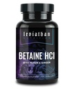 Leviatán Betain HCl Pepsin & Ginger - Emésztési Enzimek kiegészítés emésztési támogatás és támogatás, gyomorsav és tápanyag abszorpció