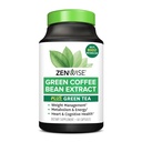 Zenwise Health EGCG zöld tea kivonat kapszula kávé Bean kivonat - 50% EGCG + 98% polifenolok kiegészítés - Zöld tea pirula bőr és szív támogatás + agy egészség és memória boost - 60