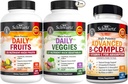 BioSchwartz Napi Gyümölcsök és zöldségek kiegészítés nőknek és férfiaknak (2 hónapos ellátás) Plusz B-vitamin Komplex C-vitaminnal (2 hónapos ellátás)