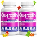 (2 Pack) Quercetin Gumies by BioVitalica - Quercetin with Bromelain C vitamin and Cink & Elderberry + D3- 5 vitamin in 1 Immuntámogatás - Cink Quercetin 750 mg gyerekeknek és felnőtteknek
