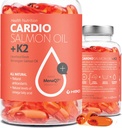 Nagy szilárdságú Omega 3 halolaj K2-1000mg-vitaminnal, Norvég lazacolaj, EPA & DHA, Burless, Omega 3 zsírsavpótló szem, agy, szív és immunitás - 90 kapszula - kardio