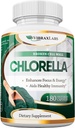 VibraxLabs Chlorella Capsules - Törött sejtfal 600 mg Veggie Pills (1200 mg Serving) - Protein por kiegészítés természetes méregtelenítés, Legjobb Spirulina, Nincs utóíz, Készült az USA-ban