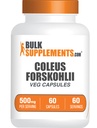 BulkSupplements.com Coleus Forskohlii kivonat kapszula - Forskolin kiegészítés, Forskolin kapszula - gyógynövény kiegészítés, glutén mentes, 1 kapszula adagonként, 60 kapszula (1-es csomag)
