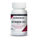 Kirkman - D3-vitamin 1000 NE - 120 kapszula - Támogatja az immunrendszert - Segít erős csontokat építeni - Hypoallergén