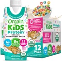 Orgain Organic Kids Nutritional Protein Shake, Gyümölcsös Gabona - Kids Snacks with 8g Dairy Protein, 22 Vitaminok & Ásványok, Gyümölcsök és zöldségek, Gluten Free, Soy Free, Non-GMO, 8.25 Fl Oz (12-es csomag)