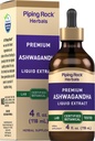 Piping Rock Ashwagandha Liquid Drops - 124; 4 fl Oz - 124; Premium Herbal Root Kivonat 124; Alkoholmentes Tinktúra - 124; Vegetáriánus, Non- GMO, Gluten Free Supplement
