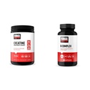 Force Factor Creatine Powder 60 Servings és B-vitamin Complex 60 kapszula köteg izomba Gain, Erő, Energia, és gyorsabb helyreállítás