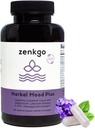 Zenkgo Ashwagandha, 5- HTP, Lavender, Mucuna, L- tryptophan - Mood Support Supplement, Plant- Based, Herbal Mood Plus Helps with Solid Mind & Stress Relief, Emotion Blalance, Positivity (60Ct / 30Day)