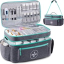BAGSFY Travel Medicine Bag Organizer, Medical Bag Empty, Pill Bottle Organizer for Home, Big Medication Storage, Travel Carrying Case First Aid Kit Empty, Sürgősségi Kit.