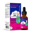 Kiddivit Baby Cink folyékony cseppek Elderberry, D3-vitamin & C - Gyenge Immunszuppresszív Supplement Supplement - 60 Napi adag, Inulin dúsított Prebiotikus Fiber - Sugar Free, Gluten Free, Vegetáriánus, 2oz