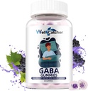 GABA Supplement Gumies 500 mg: rágóképes GABA L- teanine Supplement Gumies felnőttek számára Nem Melatonin Alvástámogatás Nyugodt elme 5- HTP Stress Relief Zzz Jobb Sugar Free Grape Flavor 60CT