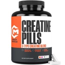 Crazy Muscle Creatine Pills, 5g 3X Pure Creatine Monohidrát, Pre Work Tömegtömeg Gainer, Magas abszorpció könnyű venni ThreeAtine 3 Típus Optimális teljesítmény a lean növekedés, 90 tabletta