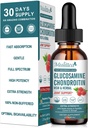 Glucosamine Chondroitin MSM Liquid Drops- w / Elderberry, Boswellia & Hyaluronic acid - Extra Strength Joint Support Supplement for Mobility, Rugalmasság & Bones, High Absorption, 60ml (2 fl oz)