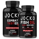 Jocko Üzemanyag-kiegészítők Bundle - Test Booster for Men + Omega 3 Fish Oil (2 Pack) Erőteljes antioxidáns & Izomépítő