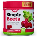 Beet Gumies CoQ10- Nitric Oxide & Energy Support- Non-GMO Beetroot Powder & Grape Seed Extract- Natural Mixed Berry Flavor - 60 Count