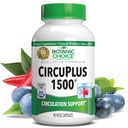 Botanic Choice CircuPlus 1500 - Heart Health & Circing and Vein Support Supplement - B1-vitamin, Cayenne Pepper, Hawthorn, Ginkgo Biloba felnőtteknek férfiak és nők részére (90 kapszula)