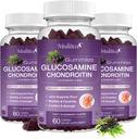 Mulittea Glucosamine Chondroitin Gumies - Extra Strength Joint Support Supplement with MSM & Elderberry for Natural Joint, Antioxidant Immune Support for Unced, Men & Women- (3 Pack)