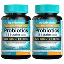 NewRhythm Probiotics 120 milliárd CFU 36 Strains, 3- in- 1 Probiotics for Digestive Health & Immune Support with Prebiotics & Enzimes, Probioticos for Women & Men, Vegan Targeted Release Supplement, 60ct