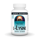 Source Naturals L- Lysine Free Form, 1000 mg - Amino Acid Supplement Supports Energy & Formation of Collagen * - 50 tabletta