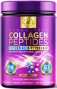 Collagen Peptides Powder 20G Hyaluronic Acid & Biotin, Fed Fed Hydrolized Powder I & III - Supports Hair, Nail, Skin, Bone & Joint - Best Collagen Supplements - 28 Servings