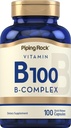 Pipping Rock Vitamin B- 100 Complex 124; 100 Captained A124; Vitamins B12, B1, B2, B6 A124; Non-GMO, Gluten Free Supplement